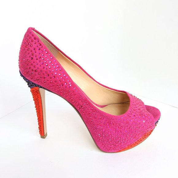 Gianni Bini Sparkle Heels Pink 9 